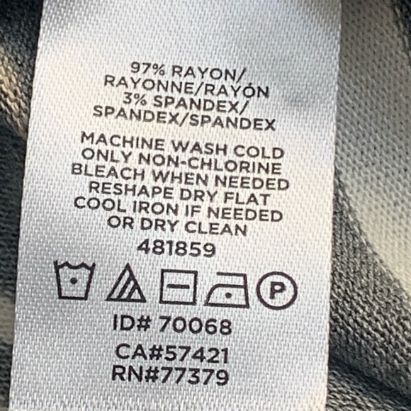 Nwt Ann Taylor gray striped rayon jersey tee top - Picture 7 of 7